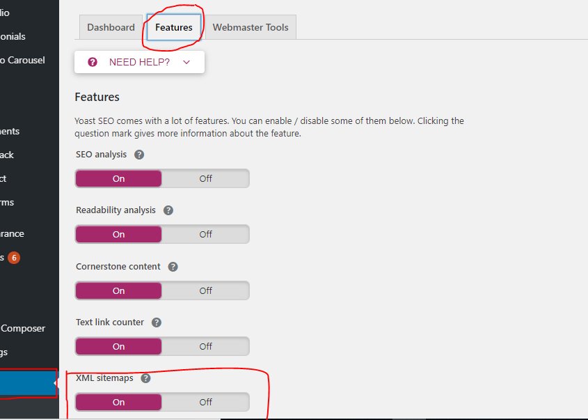 Sitemap avec Yoast SEO